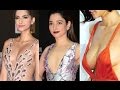 Bollywood Actress Cleavage Show At Stardust Awards 2016 Red Carpet